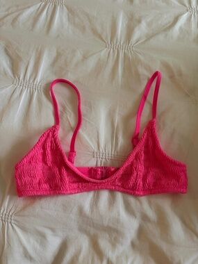 TRIANGL MICA – ADAO Pink Textured Crop Bikini Top | Size XS